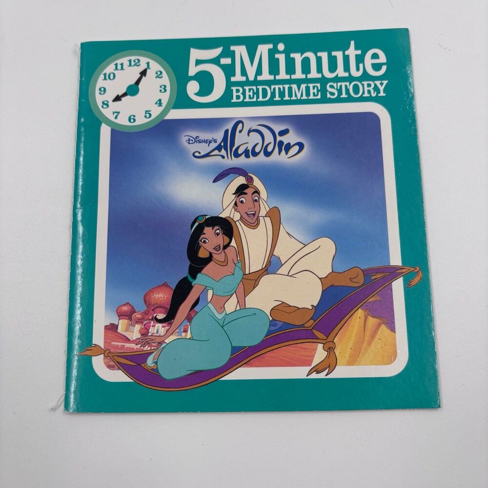 Disney's Aladdin 5-Minute Bedtime Story Paperback Children Book Publications